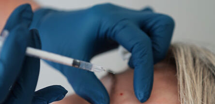 Patient receiving an Injection at Modern Smile Design in Sarasota.