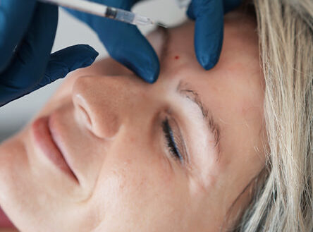 Patient receiving an Injection at Modern Smile Design in Sarasota.