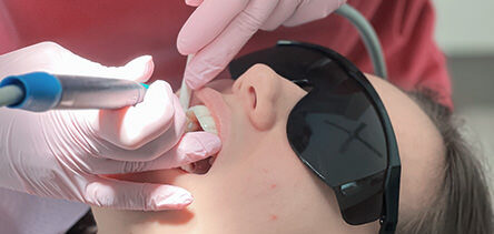 Patient receiving dental care at Modern Smile Design in Sarasota.